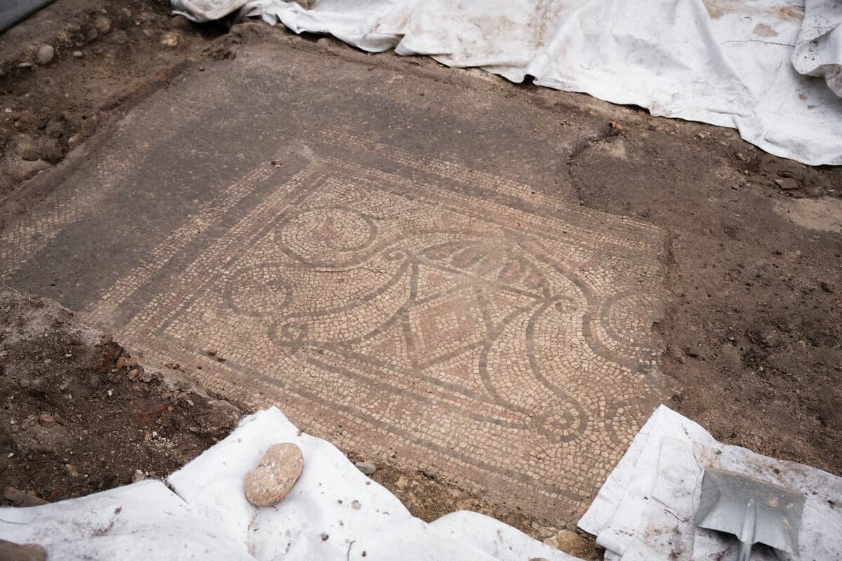 Arheologi nevar noticēt: Latvijā atrastas neskartas romiešu mozaīkas, kas ir “muzeja vērtas”.